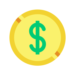 dollar munt icoon