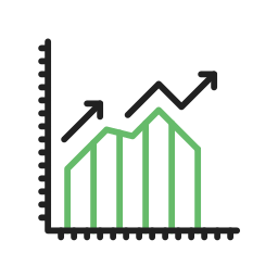 gráfico financiero icono