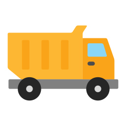 camión volquete icono