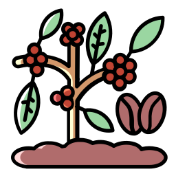 Дерево кофе иконка