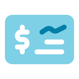 Bank check icon