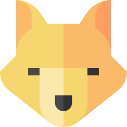 Golden wolf icon