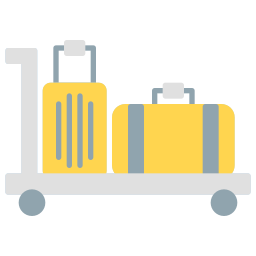 Luggage cart icon