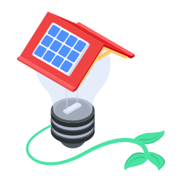 Solar bulb icon