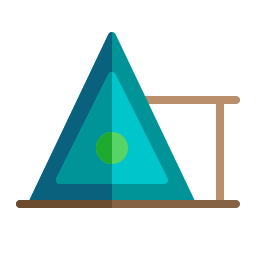 tente de camping Icône