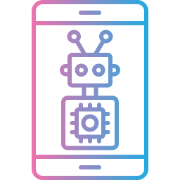 Robot assistant icon