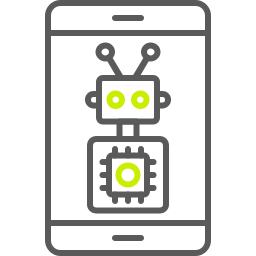 Robot assistant icon