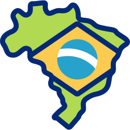 Brazilian map icon