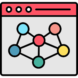 algoritmo di rete icona