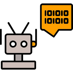 Robot assistant icon