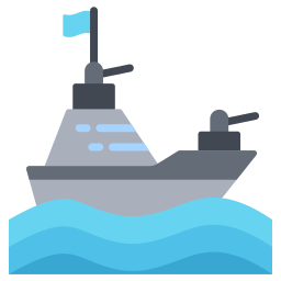 barco de cañón icono