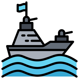 barco de cañón icono