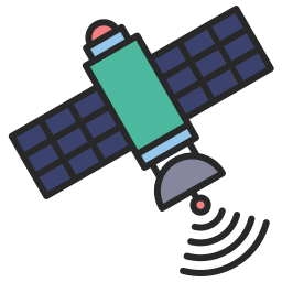 Space satellite icon