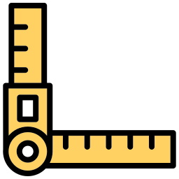 Angle ruler icon