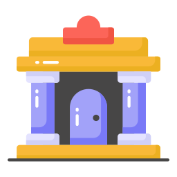 Bank building icon