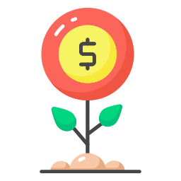 Money growth icon