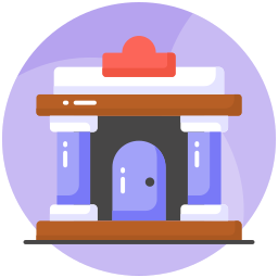 Bank building icon