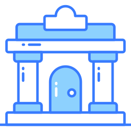 Bank building icon