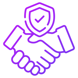 partnerschaftlicher handschlag icon