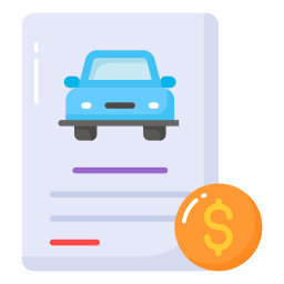 préstamo de automóvil icono