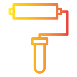 rullo per dipingere icona