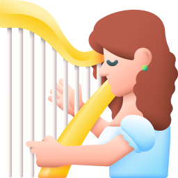 joueur de harpe Icône