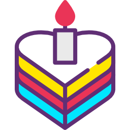 pastel de cumpleaños icono