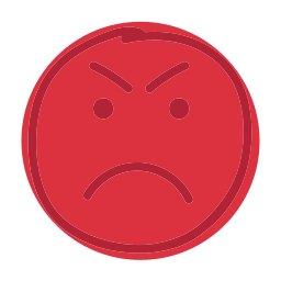 Angry face icon