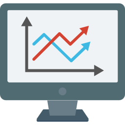 gráfico on-line Ícone