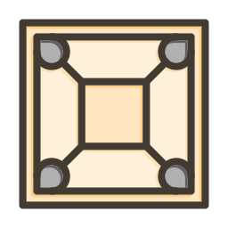 Carrom board game icon