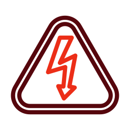 elektrisches gefahrenschild icon