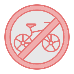 sin bicicleta icono