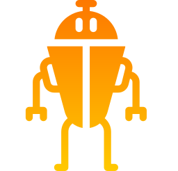 Robots and humans icon
