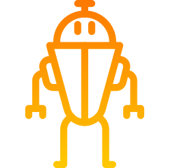 Robots and humans icon