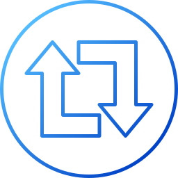 seta de loop Ícone