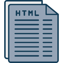 fichier html Icône