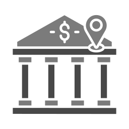 銀行の所在地 icon