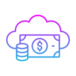 Cloud money icon