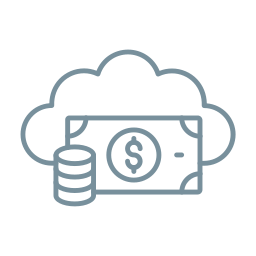 Cloud money icon