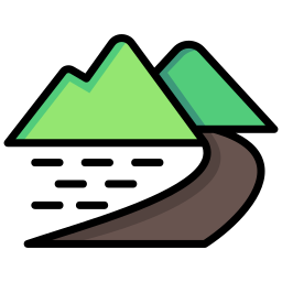 carretera de montaña icono