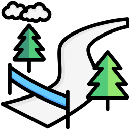 estación de esquí icono