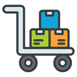 Luggage cart icon