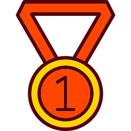 insignia de ganador icono