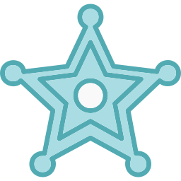 badge de sheriff Icône
