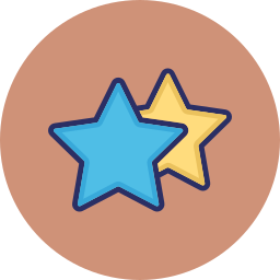 estrellas de calificación icono