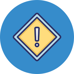 tablero de advertencia icono