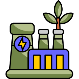 Eco factory icon