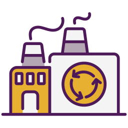 Recycling center icon