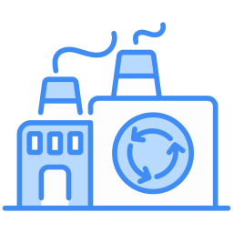 Recycling center icon