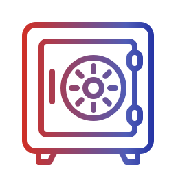 cassetta di sicurezza icona